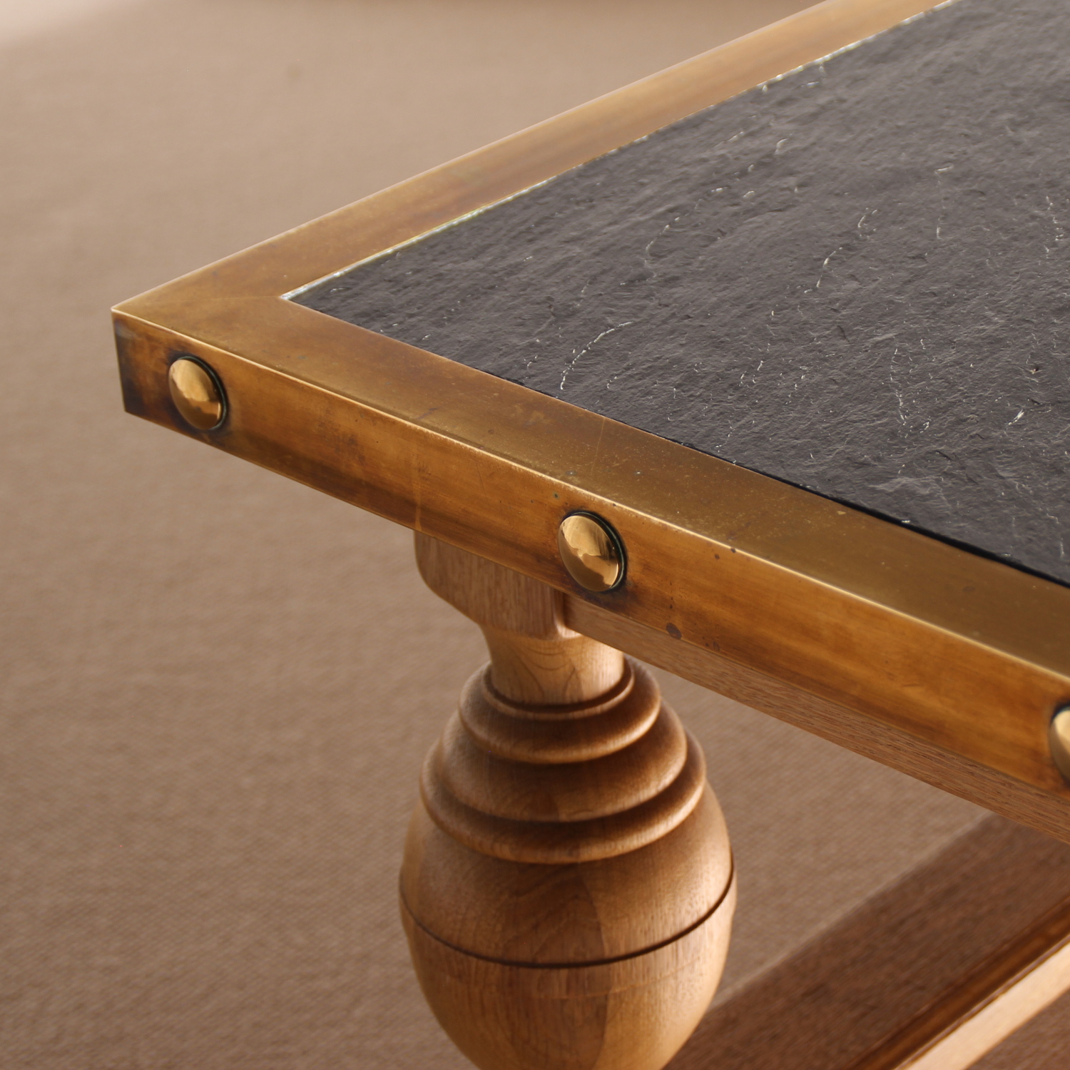 07-rustic-coffee-table-slate-brass-oak-1970s-studiolorono-lorono