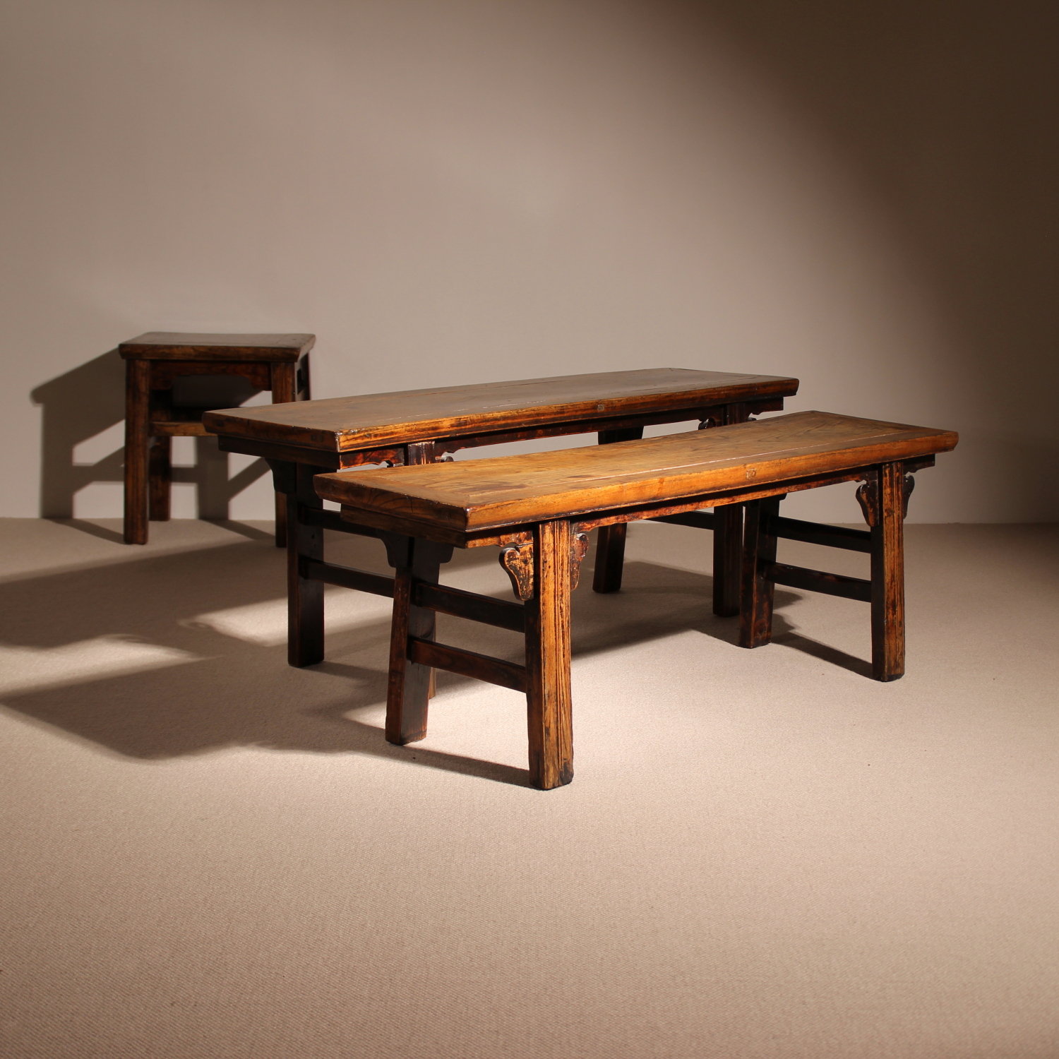 10-primitive-wabi-sabi-bench-stool-coffee-table-set-studiolorono-lorono